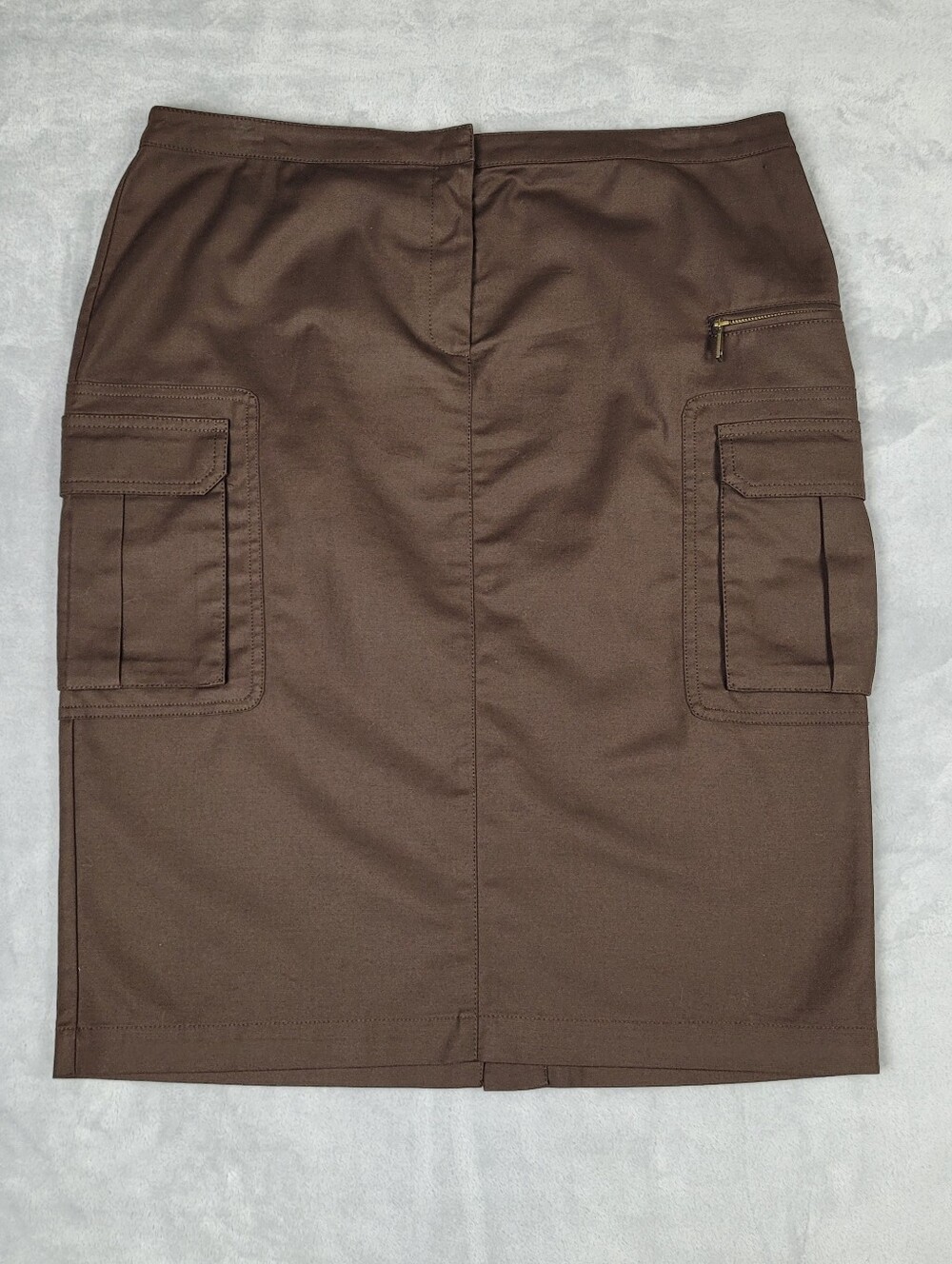 Lafayette 148 Pencil Cargo Skirt Size 8 Brown